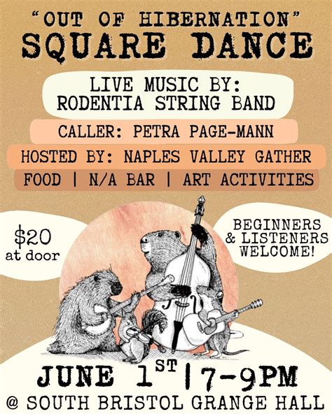 "Out of Hibernation" Square Dance with Rodentia String Band, South ...