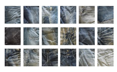 Premium Photo | Different denim fabric samples isolated on white ...