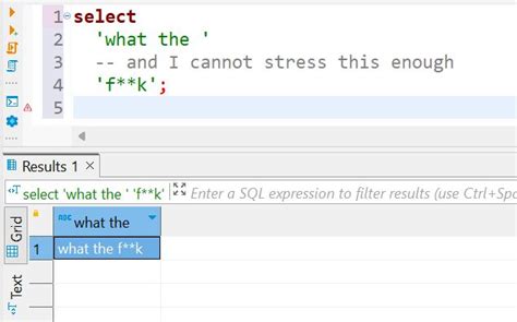 String Literals in SQL 的图像结果