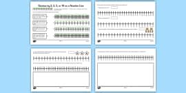 Number Line Multiplication Worksheet - Primary Resources