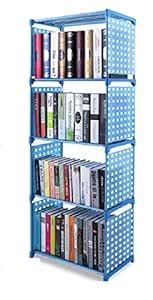 Okayji Multi funcrtion Book 4 Tier Shelves Bookcase Shelving Storage ...
