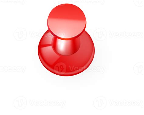 Glossy red push pin 11421124 PNG
