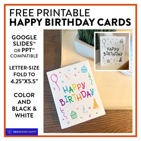 Happy Birthday Printable Cards
