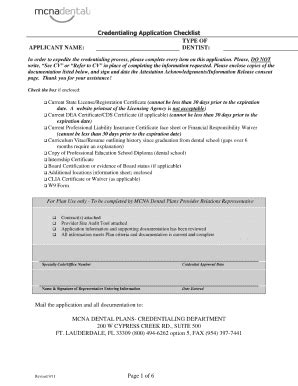 mcna credentialing - Blank Fillable Template | Fill Out, Print ...