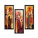 eCraftIndia Set Of 3 Tribal Village Ladies Paintings Digital Printed ...