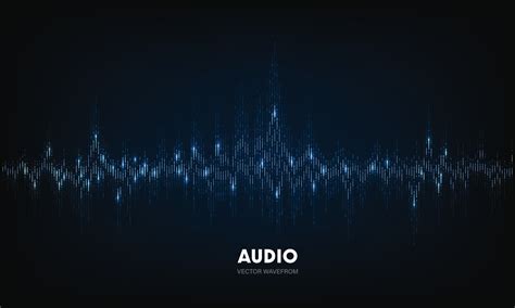 Vector audio wavefrom. abstract music waves oscillation. futuristic ...
