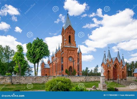 Chatholic Church in Ivenets, Minsk Region, Belarus Stock Photo - Image of religion, monastery ...