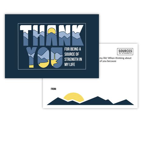 Well World Thank You Campaign Cards – Sources of Strength