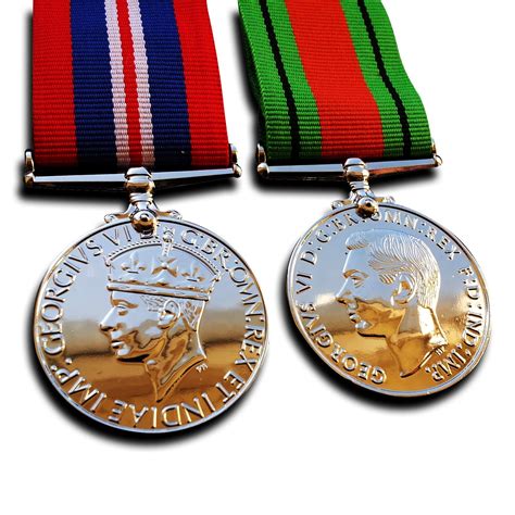 Buy Gold Medals War Medal & Defence Medal WW2 Medals 1945 Repro Online ...