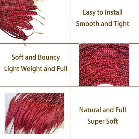 Buy 26 इंच क्रोकेट ब्रैड्स बॉक्स ब्रैड्स प्री लूप्ड कर्ली एंड्स ब्लैक ...