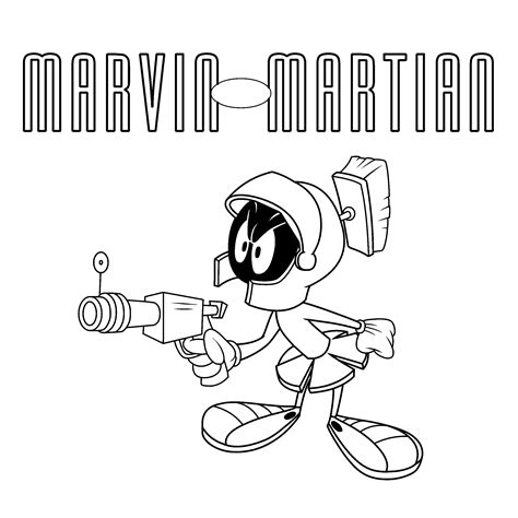 Marvin The Martian Coloring Pages - Marvin The Martian Color Page ...
