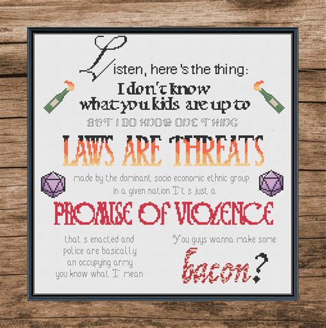Dimension 20 - Cubby Quote - Laws Are Threats! - Etsy