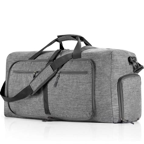 Travel Duffel Bag for Men, 65L Foldable Duffle Bags with Shoes ...