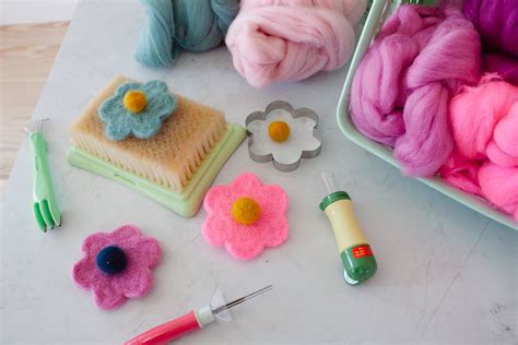 DIY Needle Felted Flower — Country Peony