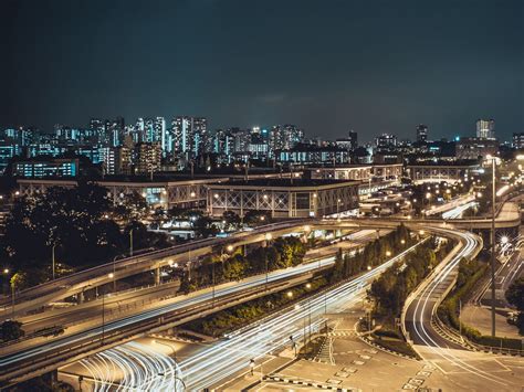 Download wallpaper 1280x960 city, skyscrapers, buildings, night ...