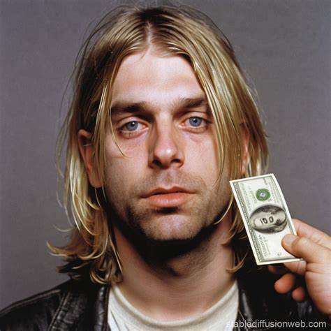 Kurt Cobain with Money and Gun | Stable Diffusion Online