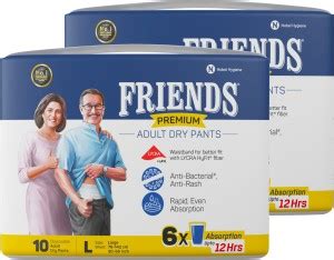 FRIENDS Premium Pull Up Pant Adult Diapers - L - Buy 20 FRIENDS Cotton ...