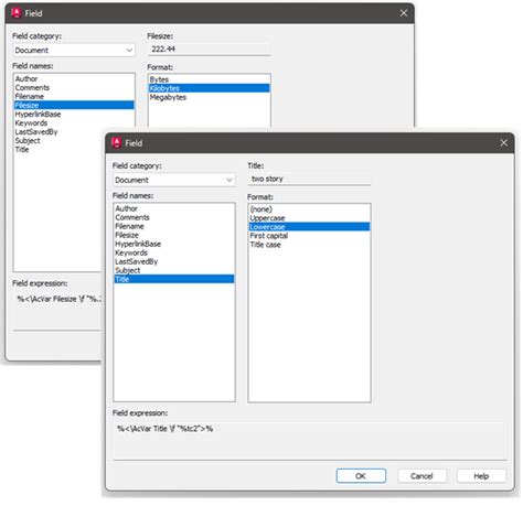 AutoCAD Fields Tutorial 的图像结果