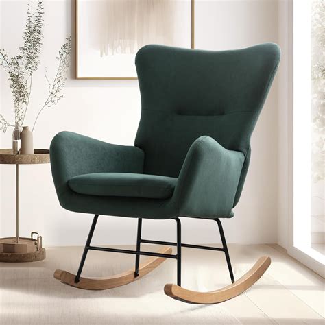 Amazon.com: Bonzy Home Modern Velvet Rocking Accent Chair Upholstered ...