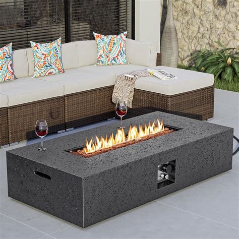 Amazon.com: COSIEST 56-inch x 28-inch Outdoor Propane Fire Pit Coffee ...
