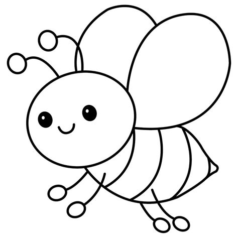 Adorable Baby Bee Coloring Page – Free Printable for Kids in 2025 | Bee coloring pages, Animal ...