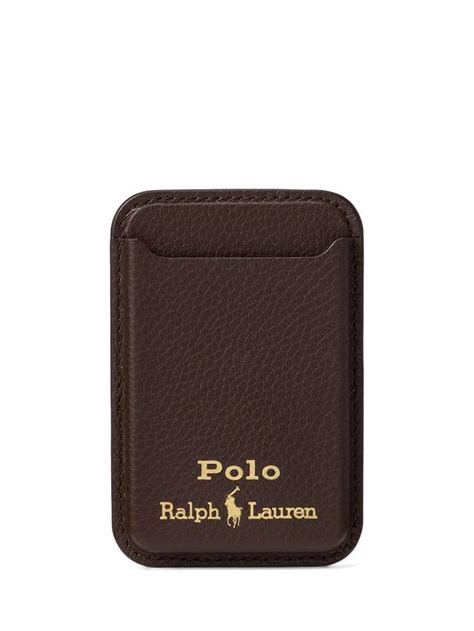 Ralph Lauren Leather Card Case with MagSafe, Brown