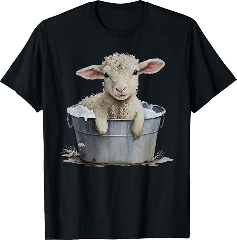 Cute Sheep Western Love Spring Pastel T-Shirt,Irish Green Color,Size ...