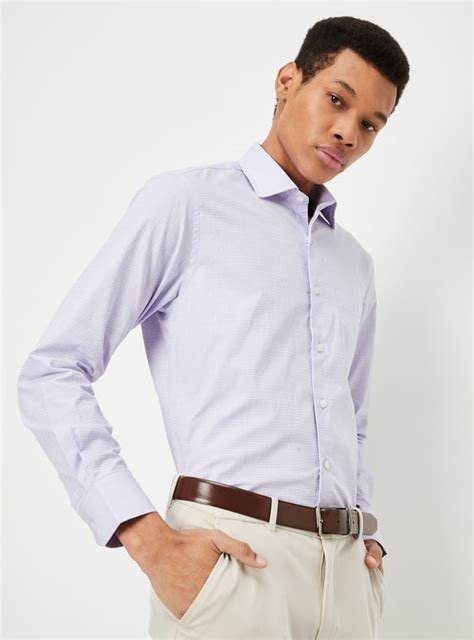 Buy Men Slim Fit Structured Formal Shirt Online at just Rs. 1049.0 ...