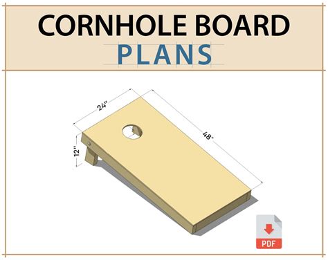 Regulation Cornhole Board DIY Plans PDF - Etsy | Cornhole board plans ...