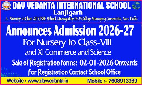Welcome to DAV Vedanta International School