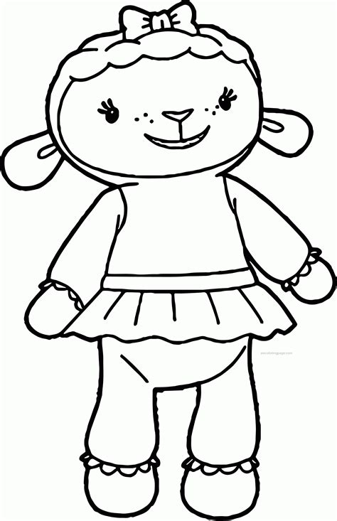 Doc McStuffins Lambie Sheep Coloring Page | Wecoloringpage - Coloring Home