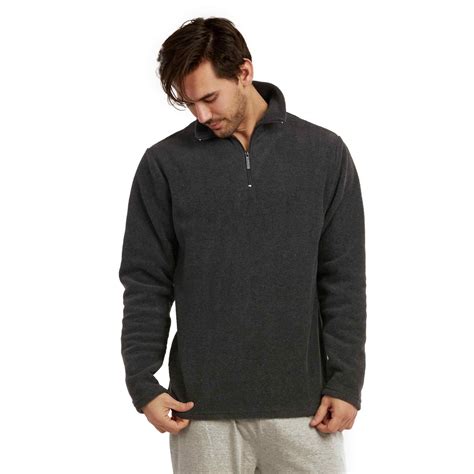 Walmart Men's 3XL Quarter Zip Polar Fleece Pullover, Charcoal Gray, 100 ...