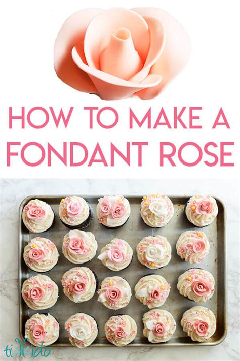 Fondant Rose Instructions 的图像结果