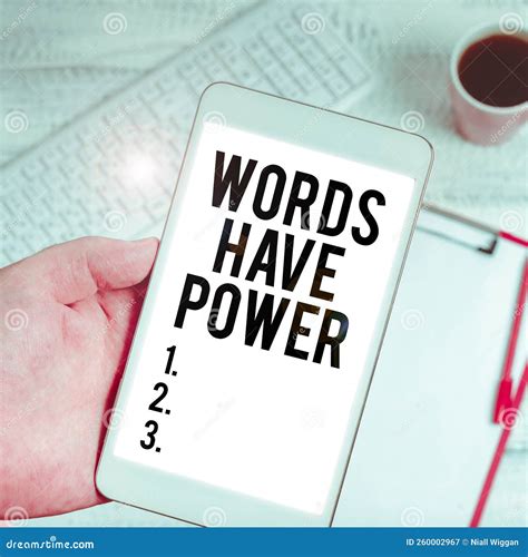 Conceptual Display Words Have Power. Conceptual Photo Essential Tools ...