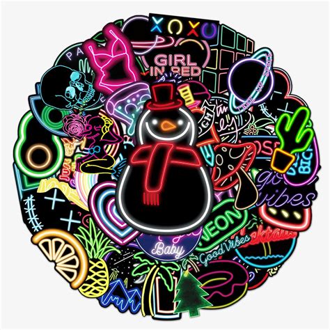GRACIOUS MART 50pcs Cool Random Cartoon Vinyl Skateboard Stickers ...