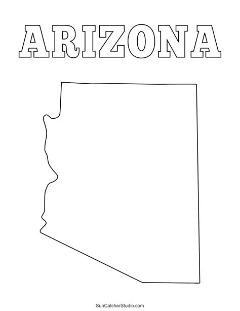 Arizona State Map Outline