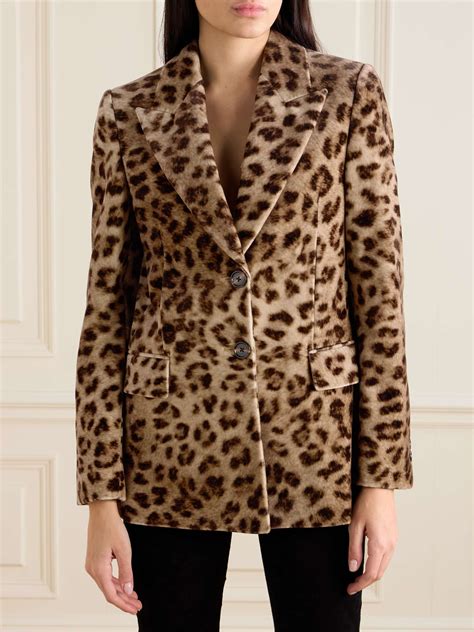 CHLOÉ Leopard-print cotton-velvet blazer | NET-A-PORTER