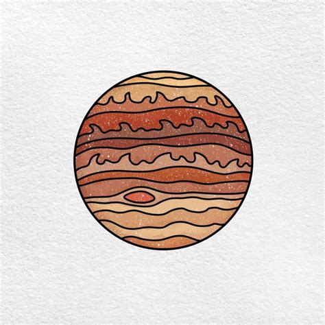 Line Drawings Jupiter Planet