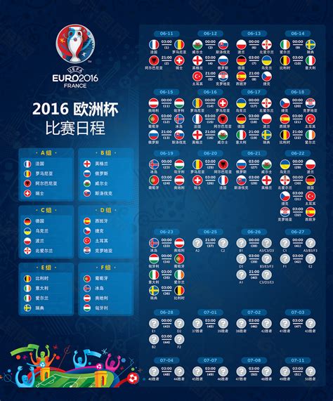 2016欧洲杯赛程图 中文版图片平面广告素材免费下载(图片编号:7849805)-六图网