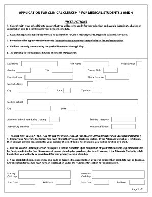 Clerkship Application - Tripler Army Medical Center - Tamc Amedd Army ...