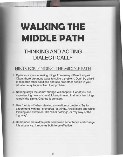 The Art of Dialectical Behavior Therapy: Walking the Middle Path