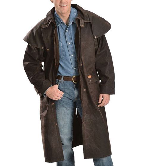 Men's Cotton Low Ride Cowboy Duster Coat - Jackets Expert