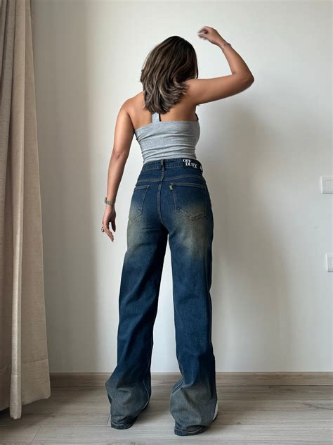 Sun-Burst Blue Wide Leg Jeans – Offduty India