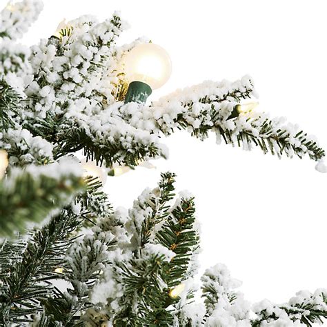 Wintercrest Fir Tree with Pre-lit LED Lights & Faux Snow Flocking