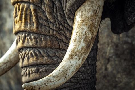 Closeup of elephant tusks | Premium AI-generated image