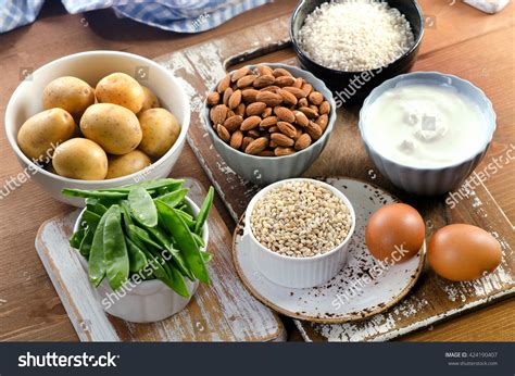 Vitamin H Rich Foods On Wooden Stock Photo (Edit Now) 424190407
