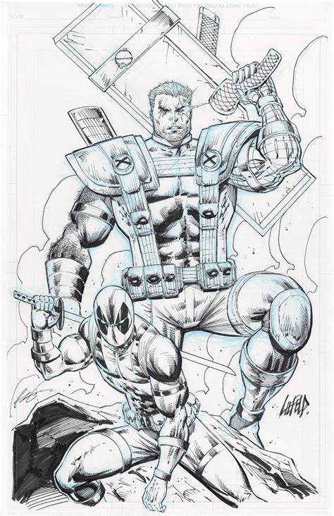 Cable & Deadpool - Rob Liefeld, in Iron Ink Comics's Commissions Comic ...