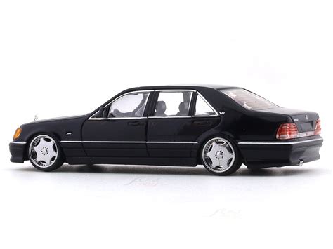 Mercedes-Benz S Class W140 black 1:64 Street Weapon diecast scale model ...