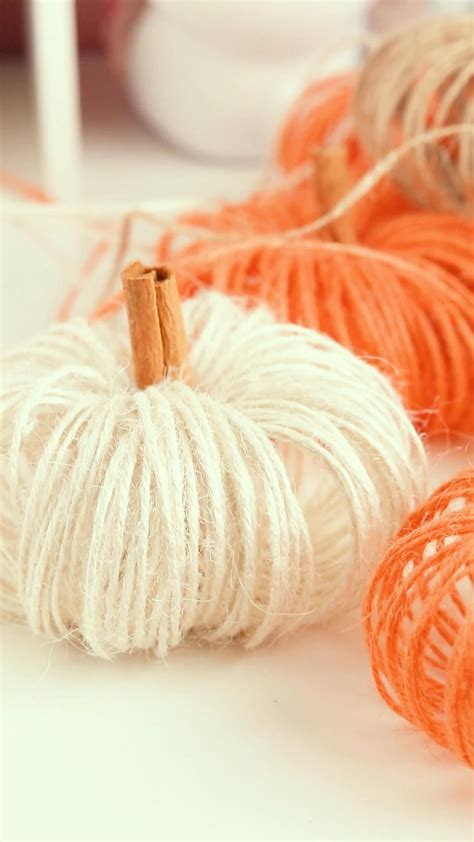 Diy yarn pumpkins – Artofit