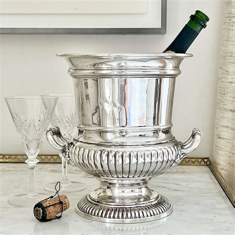 Magnificent Georgian Silver Plated Wine Bucket Cooler in Antique ...